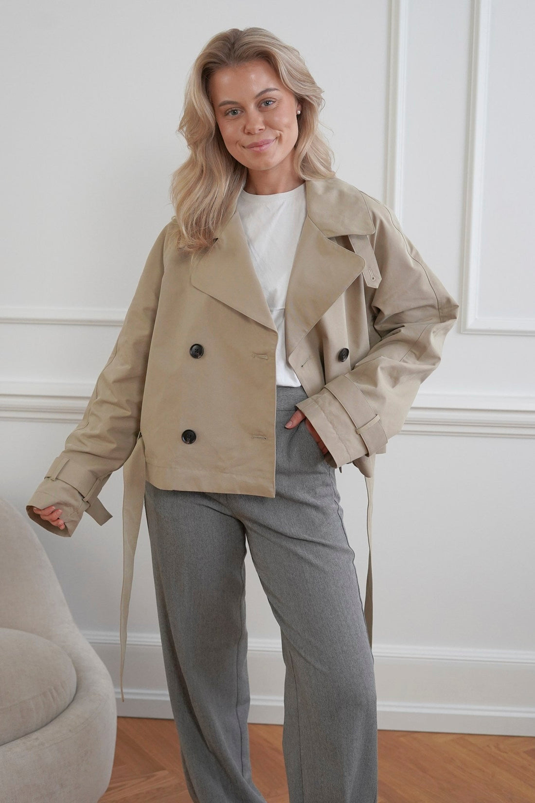 Athena | trenchcoat för kvinnor i beige