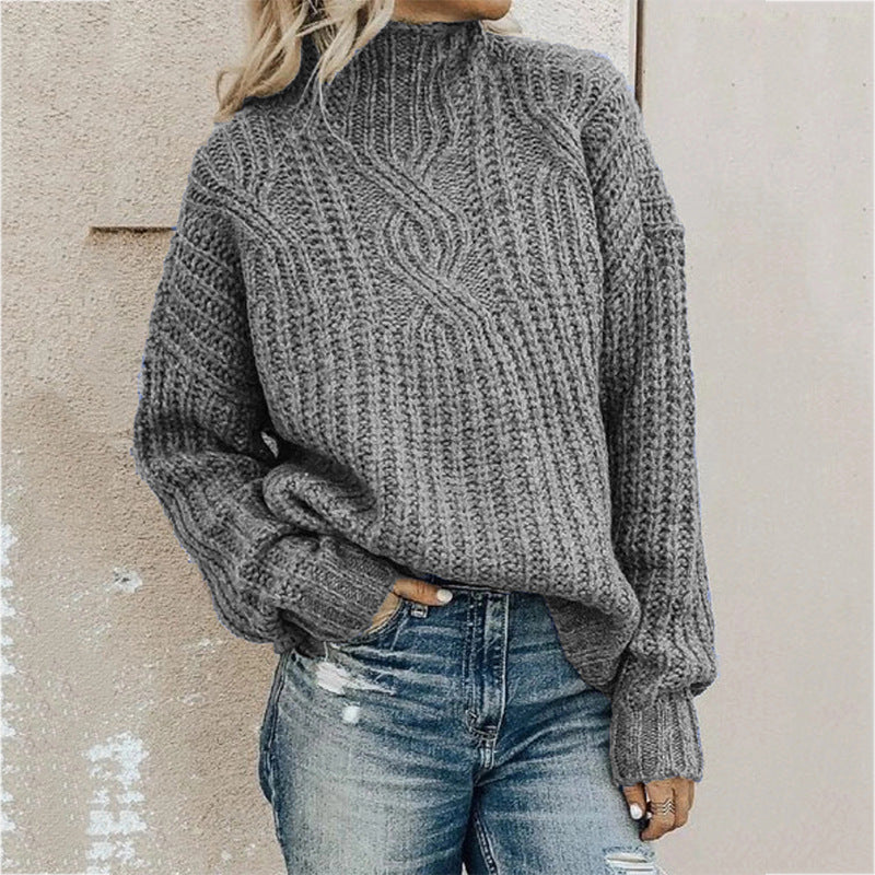 Amanda | oversize tröja med turtleneck