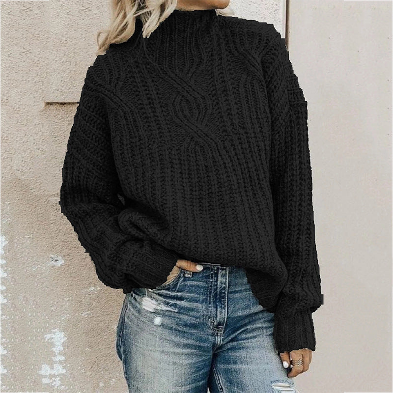 Amanda | oversize tröja med turtleneck