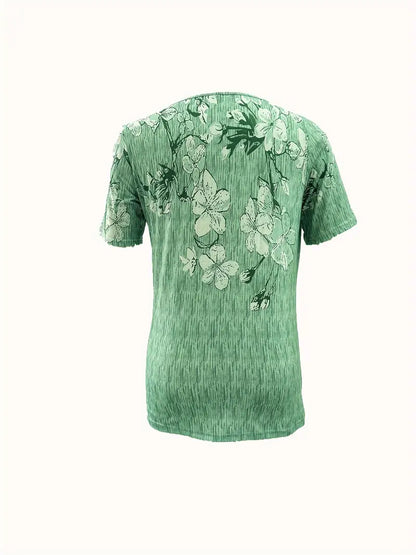 Elowen - kortärmad t-shirt med blommönster