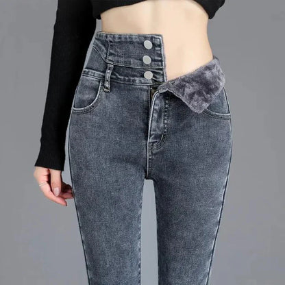 Jasmine - skinny jeans gjorda av fleece