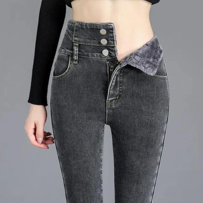 Jasmine - skinny jeans gjorda av fleece