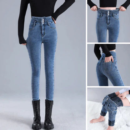 Jasmine - skinny jeans gjorda av fleece