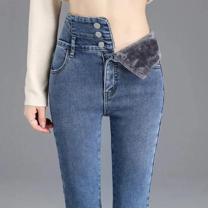 Jasmine - skinny jeans gjorda av fleece