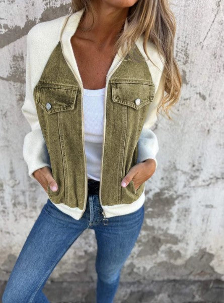 Brooklynn - modern jacka med denim