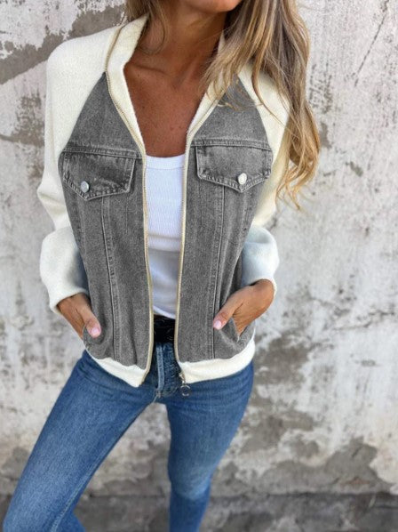 Brooklynn - modern jacka med denim