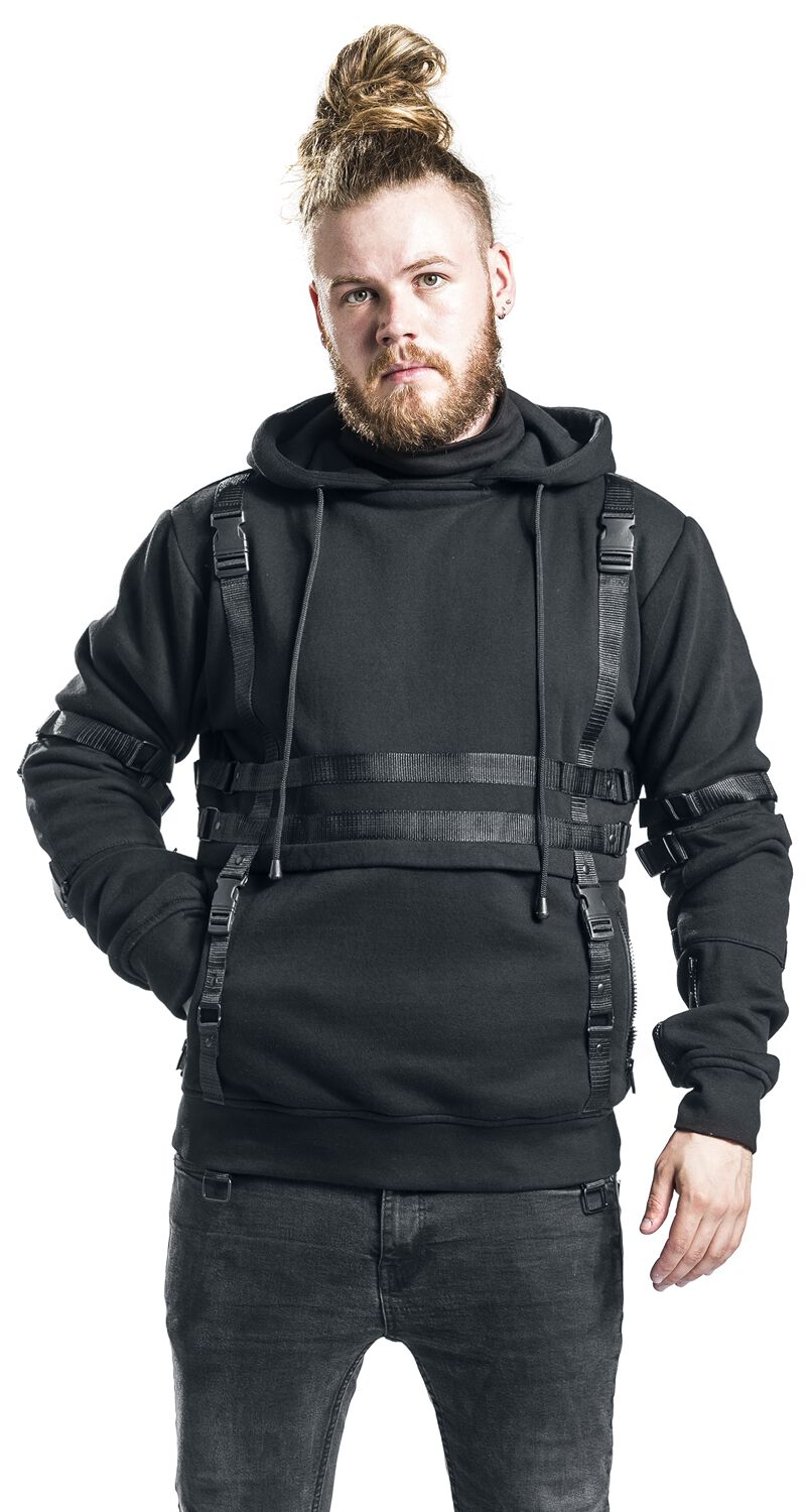 Christopher - gotisk svart hoodie