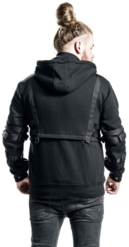 Christopher - gotisk svart hoodie