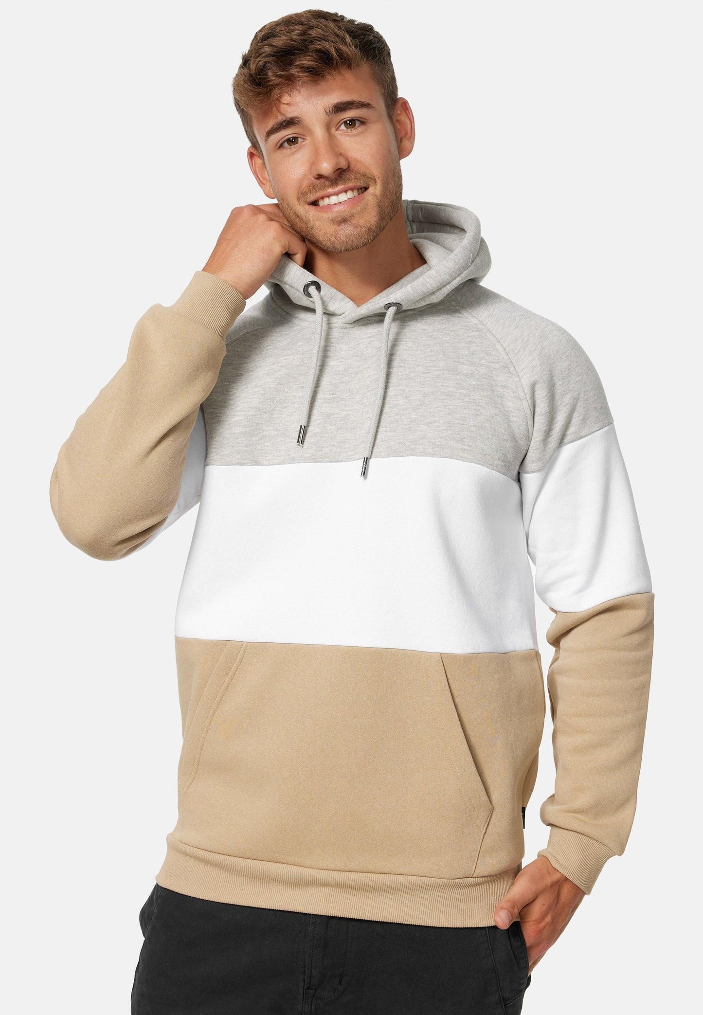 Indicode Herren Donta Sweatshirt mit Kapuze 3-farbig - INDICODE