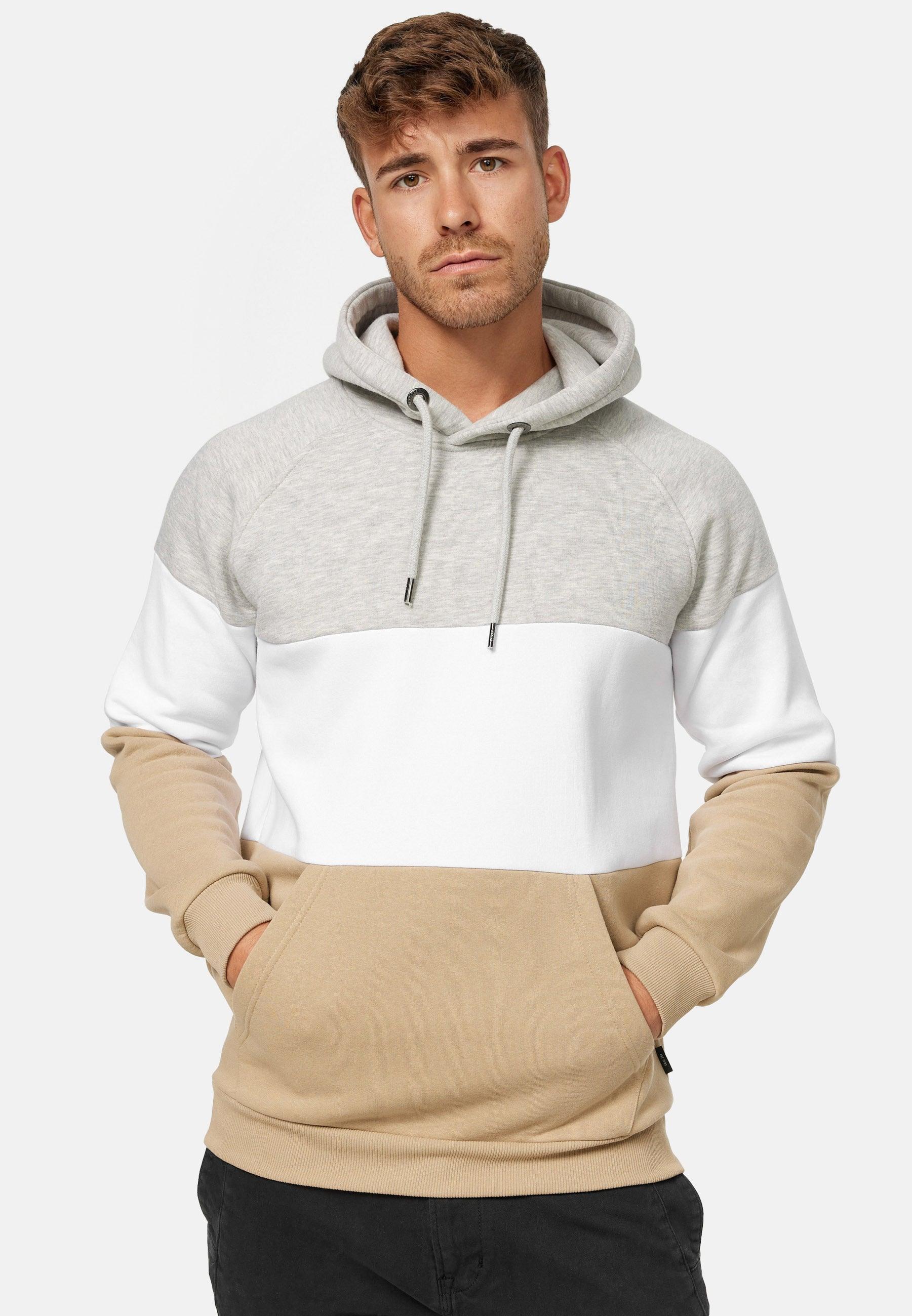 Indicode Herren Donta Sweatshirt mit Kapuze 3-farbig - INDICODE