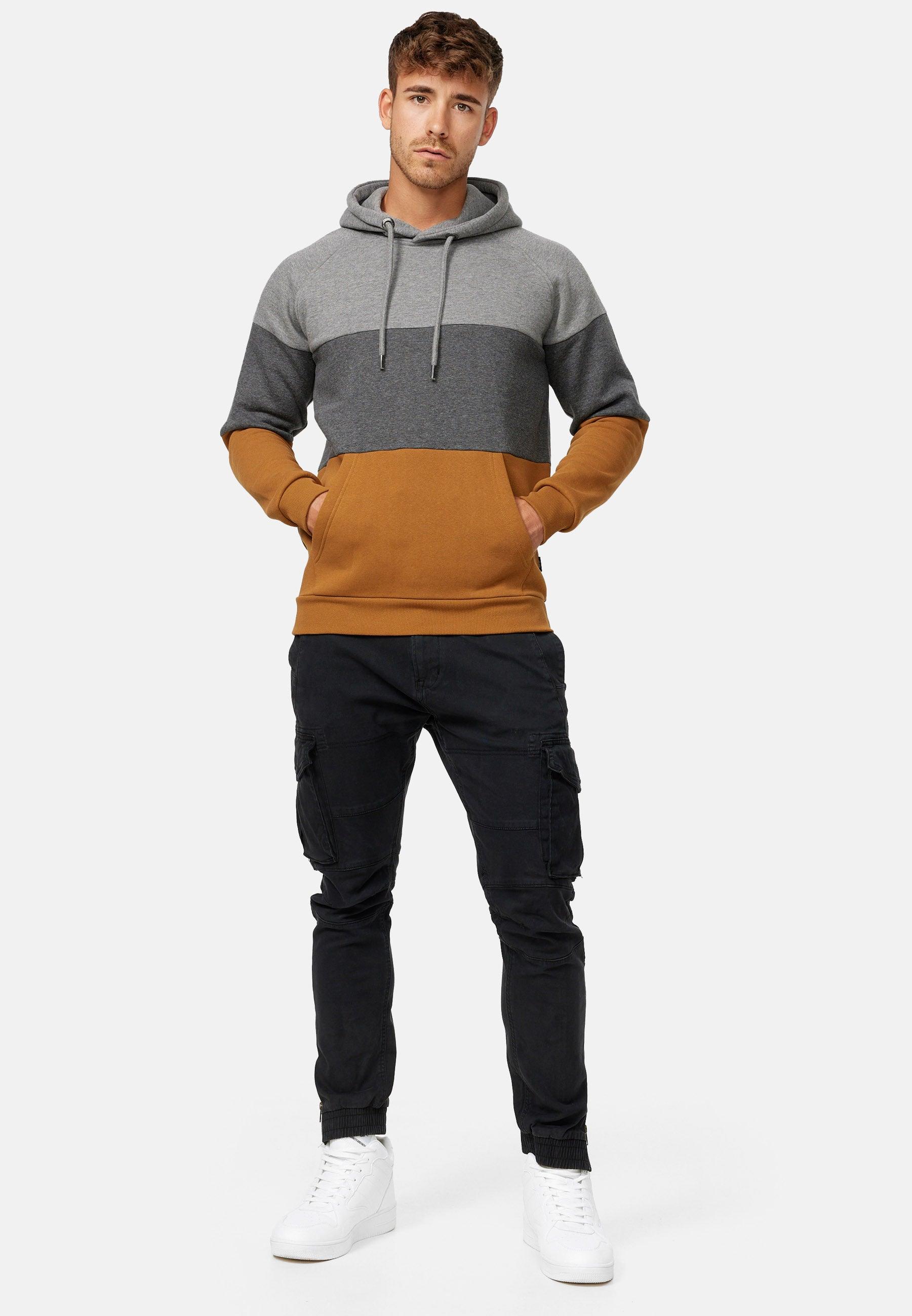 Indicode Herren Donta Sweatshirt mit Kapuze 3-farbig - INDICODE