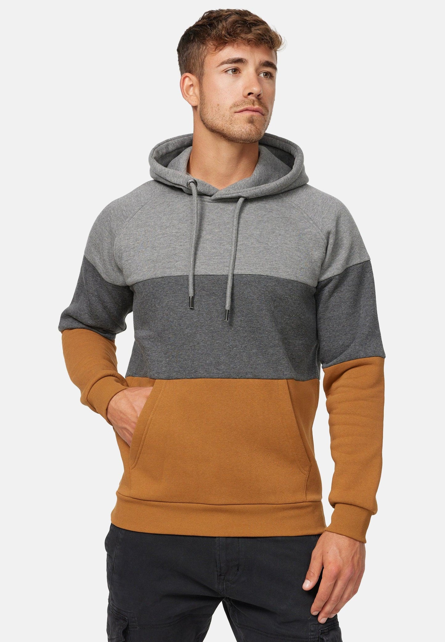 Indicode Herren Donta Sweatshirt mit Kapuze 3-farbig - INDICODE