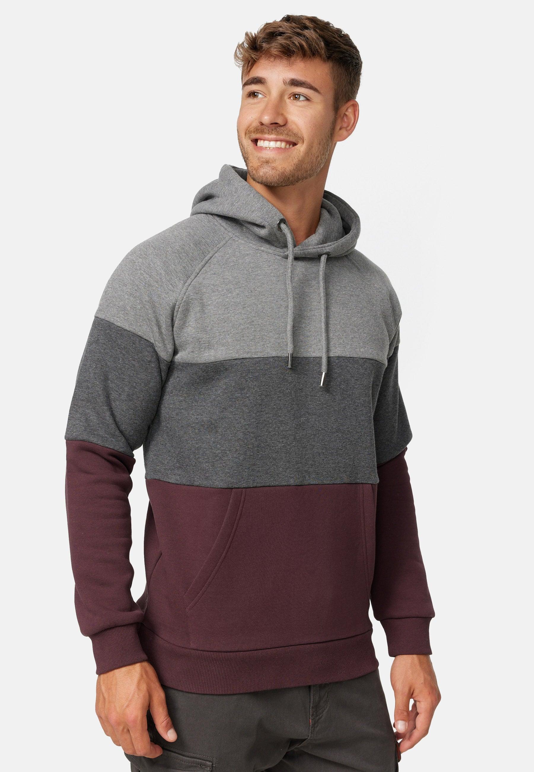 Indicode Herren Donta Sweatshirt mit Kapuze 3-farbig - INDICODE