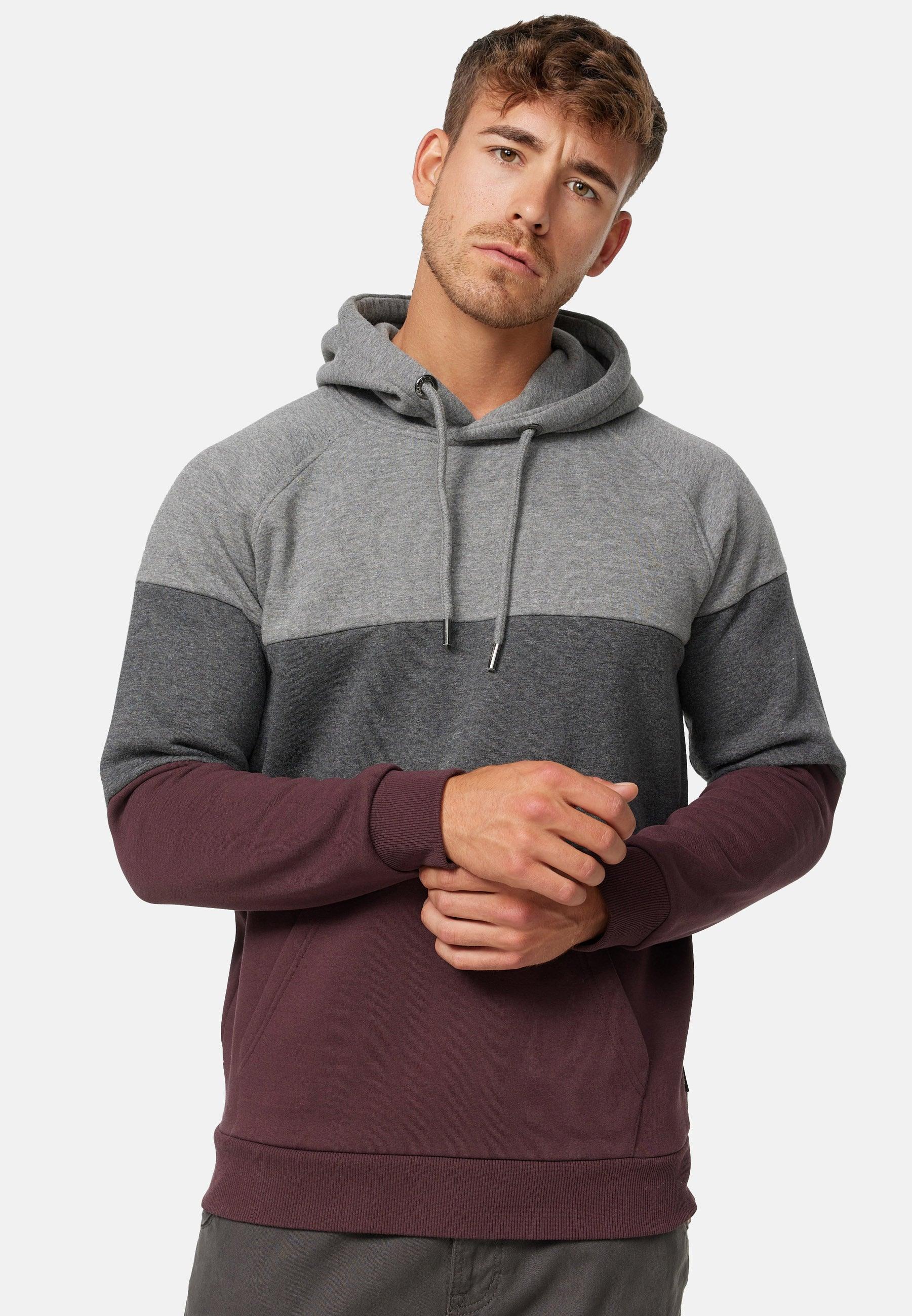 Indicode Herren Donta Sweatshirt mit Kapuze 3-farbig - INDICODE