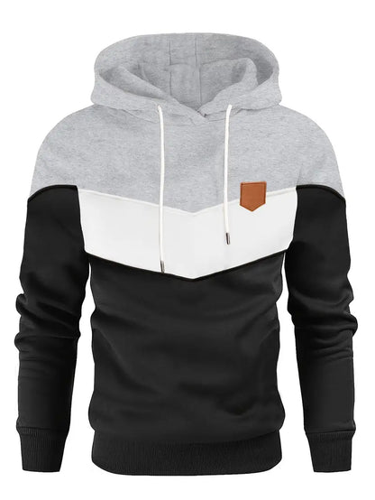 Vincent color block hoodie för män