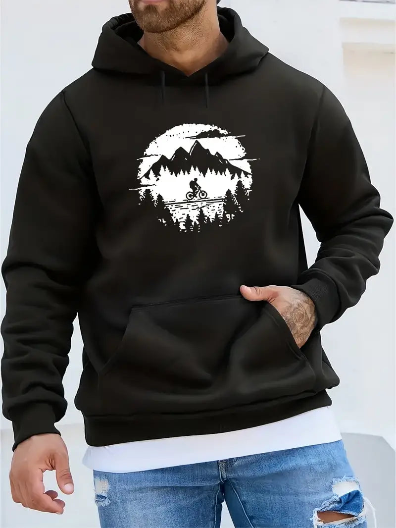 Victor – casual biker grafisk hoodie för män