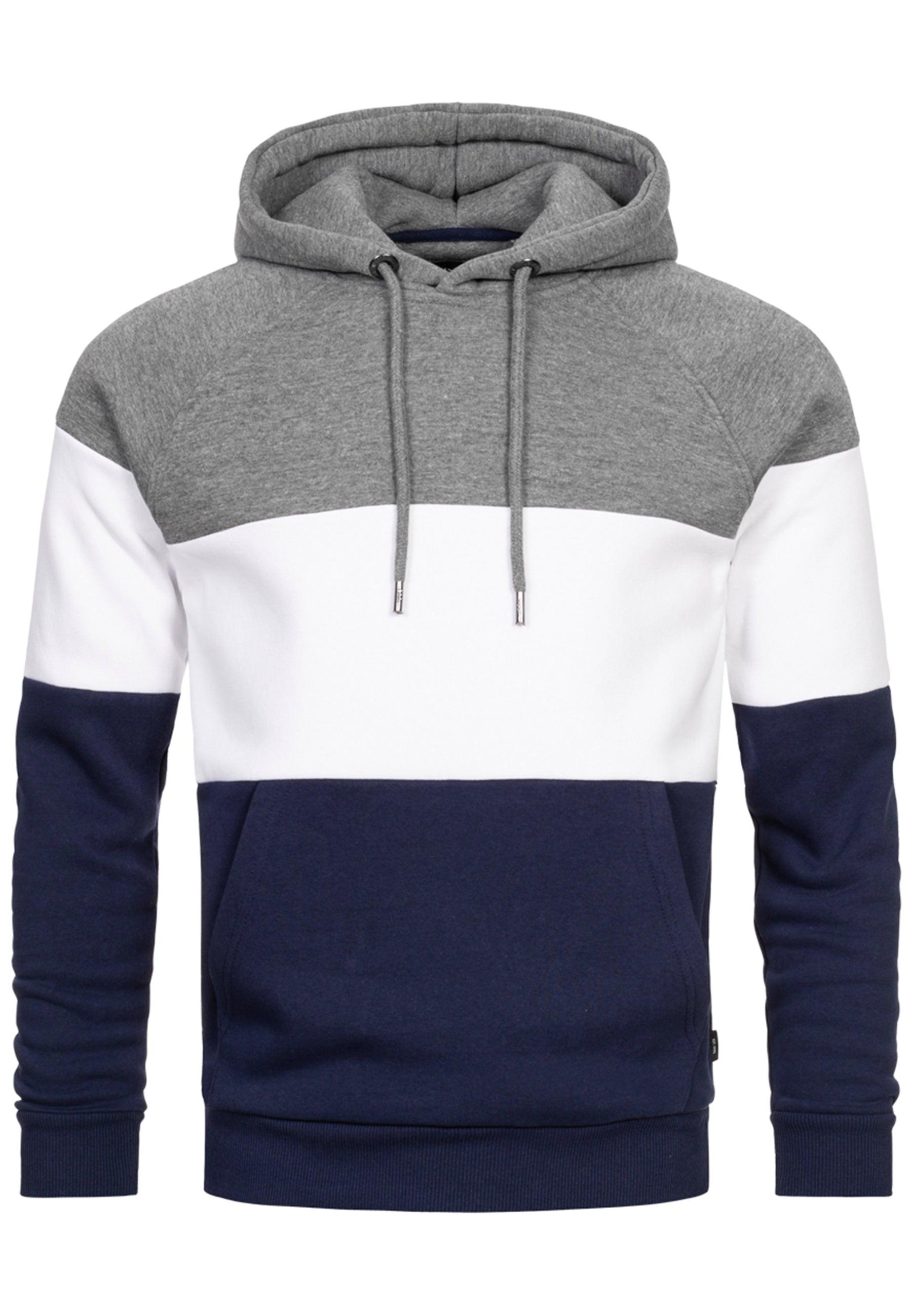 Indicode Herren Donta Sweatshirt mit Kapuze 3-farbig - INDICODE