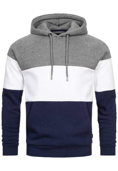 Indicode Herren Donta Sweatshirt mit Kapuze 3-farbig - INDICODE