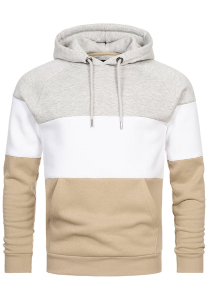 Indicode Herren Donta Sweatshirt mit Kapuze 3-farbig - INDICODE