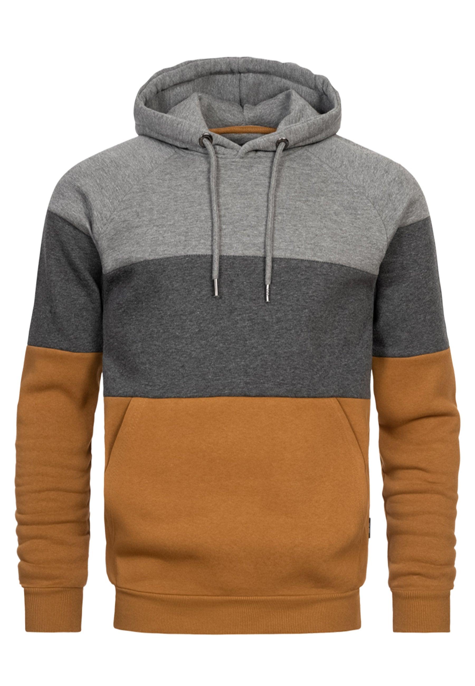 Indicode Herren Donta Sweatshirt mit Kapuze 3-farbig - INDICODE