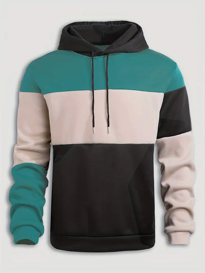 Edward color block hoodie för män