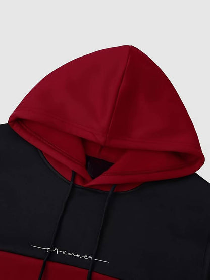 Benjamin färgblock hoodie för män