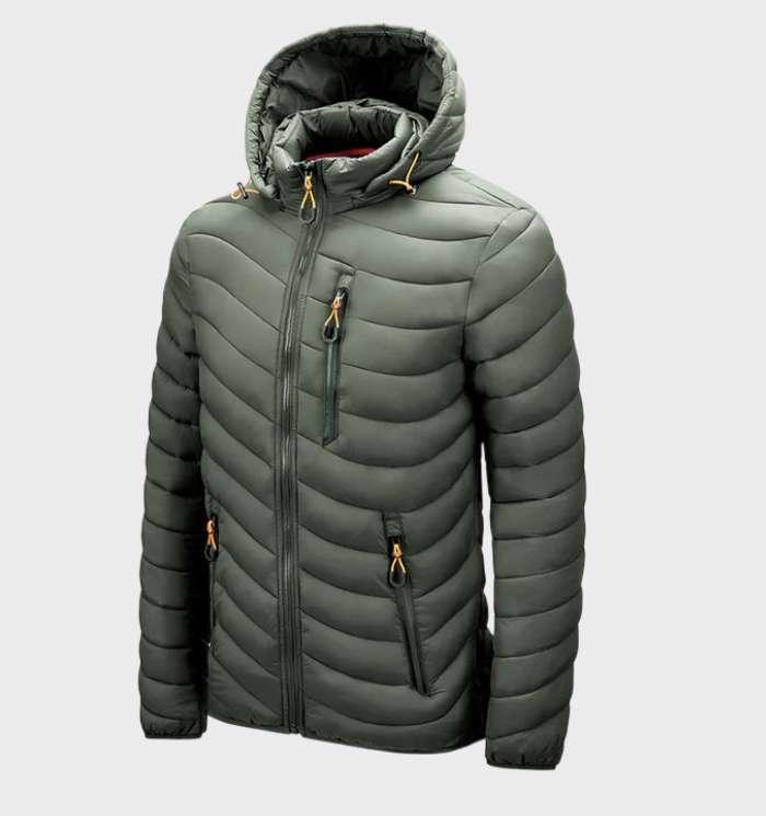 Cole - warme, slim-fit waterdichte winterjas met capuchon, zakken en ritssluiting - Miller-Mode