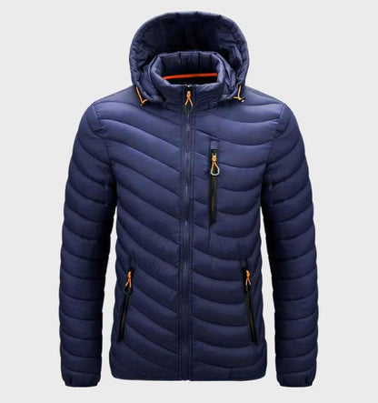 Cole - warme, slim-fit waterdichte winterjas met capuchon, zakken en ritssluiting - Miller-Mode