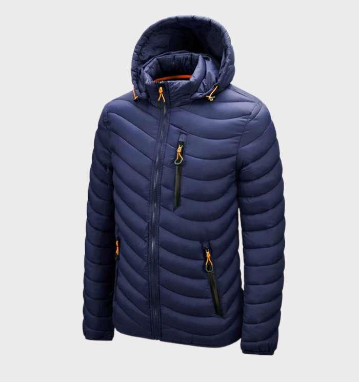 Cole - warme, slim-fit waterdichte winterjas met capuchon, zakken en ritssluiting - Miller-Mode