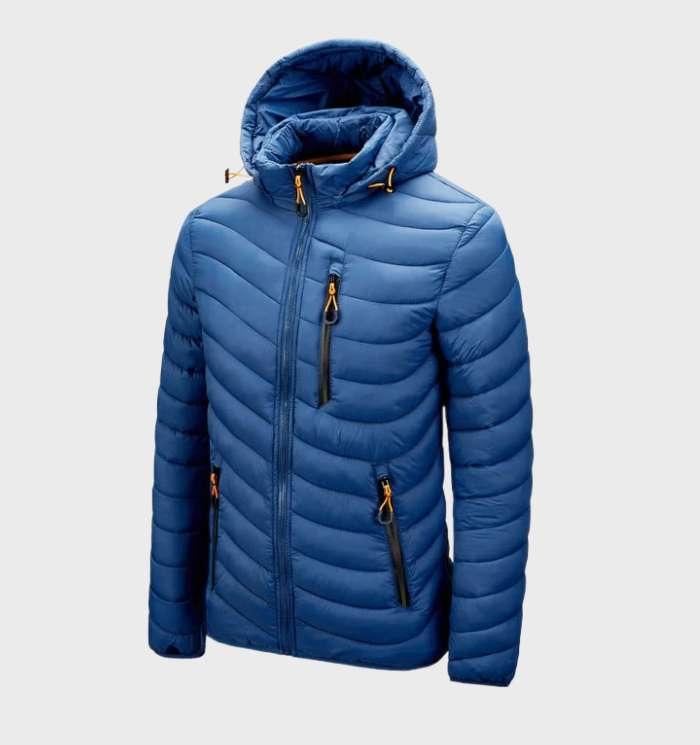 Cole - warme, slim-fit waterdichte winterjas met capuchon, zakken en ritssluiting - Miller-Mode