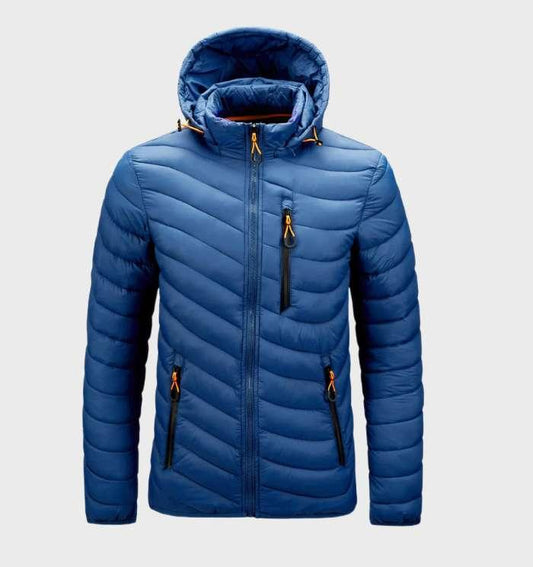 Cole - warme, slim-fit waterdichte winterjas met capuchon, zakken en ritssluiting - Miller-Mode