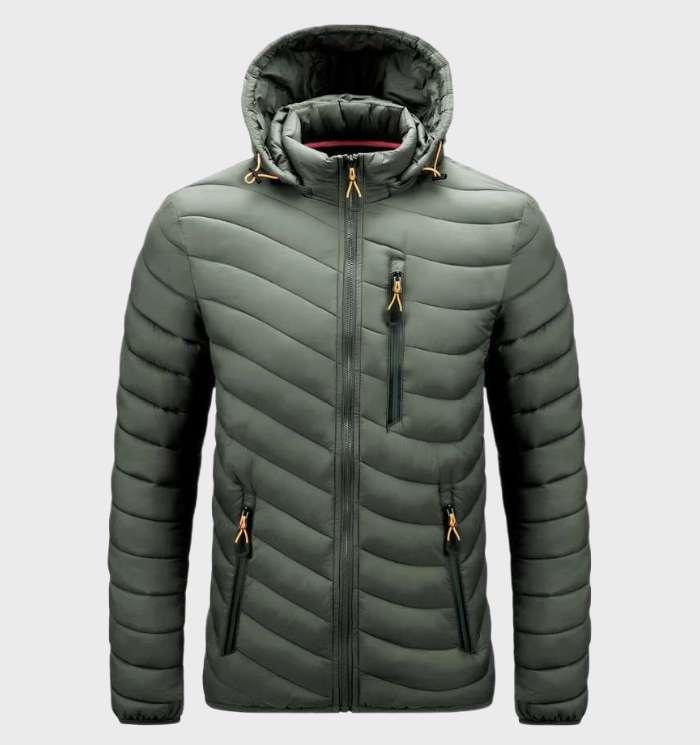 Cole - warme, slim-fit waterdichte winterjas met capuchon, zakken en ritssluiting - Miller-Mode