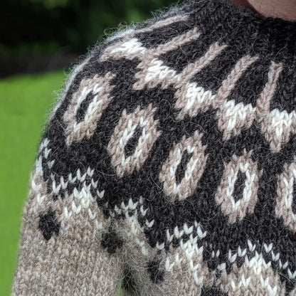 Ahmed – vintage-strickpullover mit rundhalsausschnitt für männer