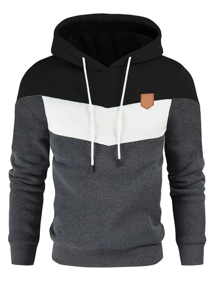 Vincent color block hoodie för män