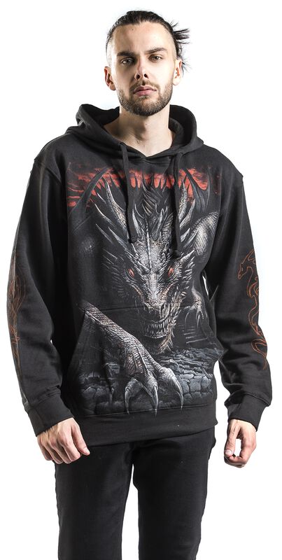 Noah - hoodie med dragondesign för män