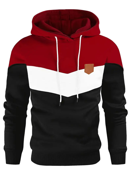 Vincent color block hoodie för män