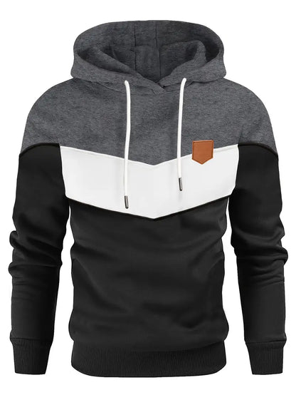 Vincent color block hoodie för män