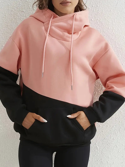 Savannah färgblock hoodie för kvinnor