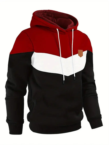 Vincent color block hoodie för män