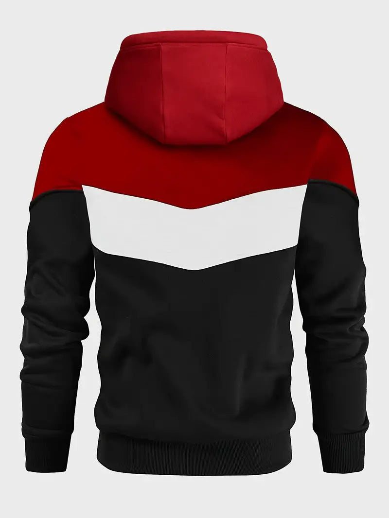 Vincent color block hoodie för män