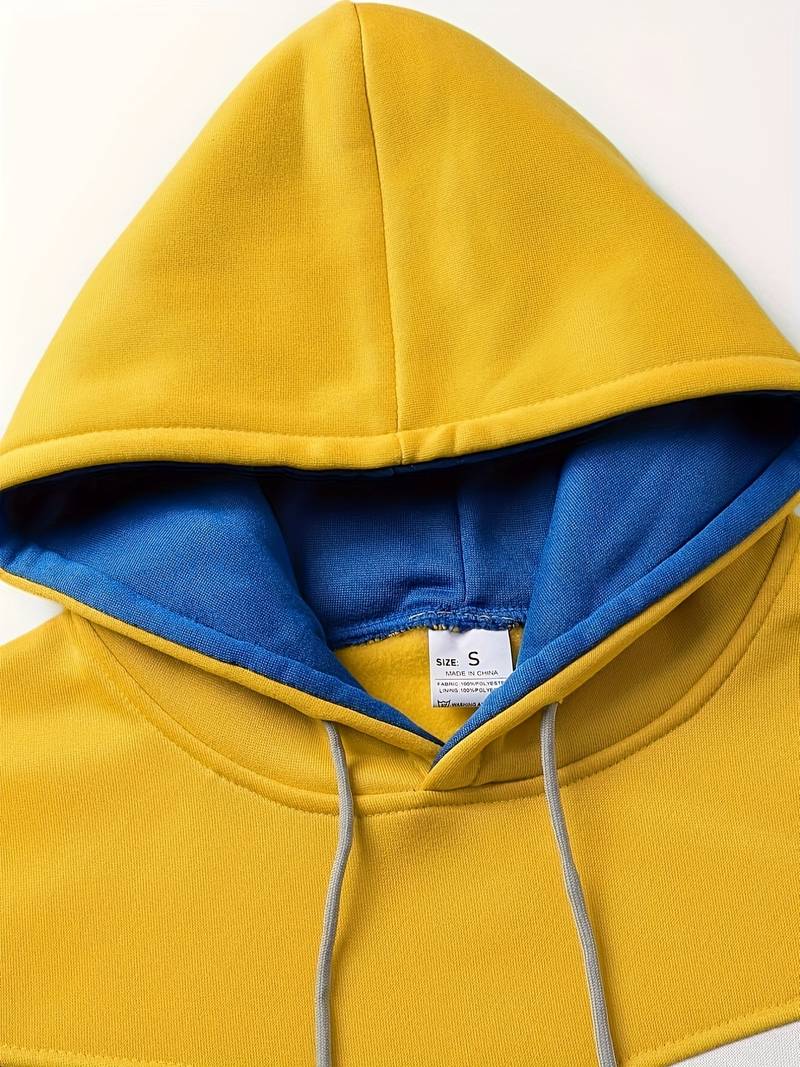 Nicolai - färgblock hoodie för män