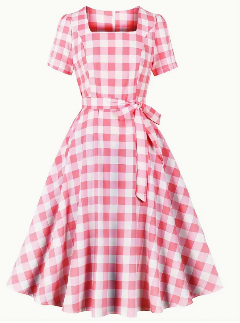 RETRO CHIC - Vacker vintage polka klänning för vår/sommar