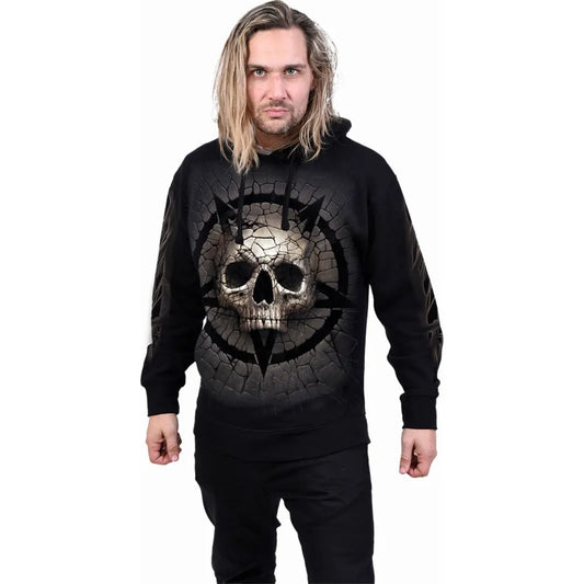 William skull hoodie för män