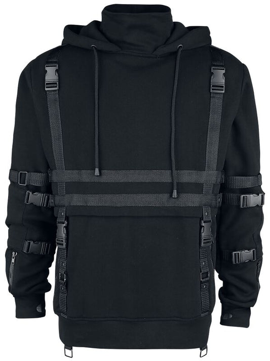 Christopher - gotisk svart hoodie