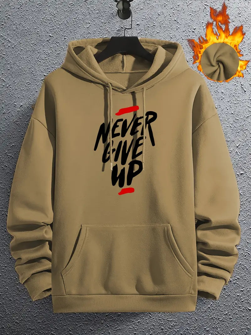 Kenneth – ge aldrig upp hoodie för män