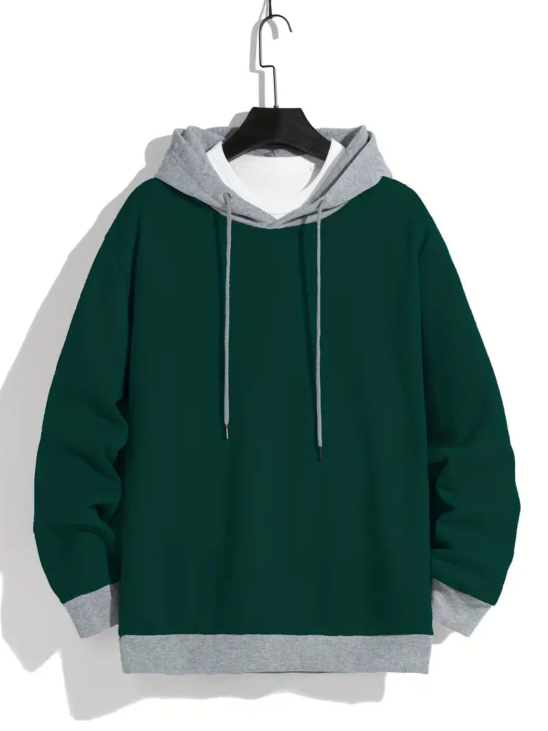 William retro färgblock hoodie