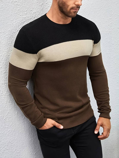 Ambrose – casual crew neck i en färgblockslook