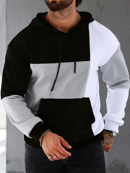 Joshua color block hoodie för män