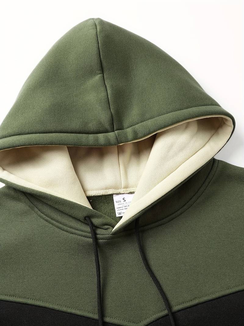 Nicolai - färgblock hoodie för män